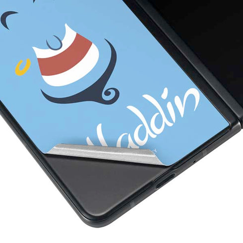 Disney Aladdin Genie Outline Art Galaxy Z Fold4 5G Skin